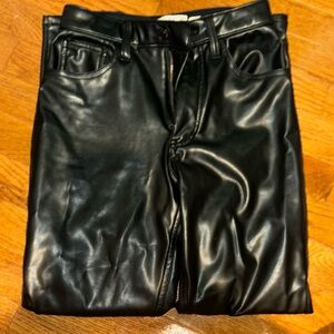 Leather pants from Abercrombie curve love with minor hole in back right pocket
